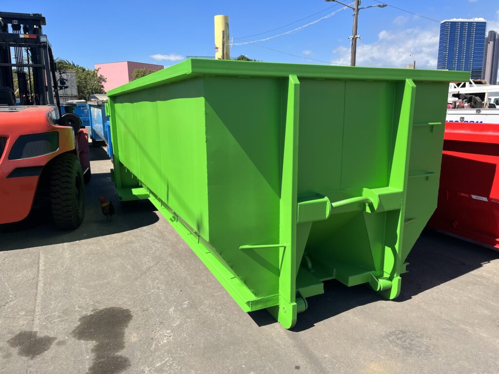 20 Yard Hooklift Dumpster In Hawaii. HIWASTE MFG