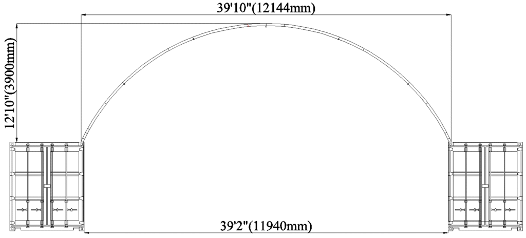 2 Arch of 40x40ft