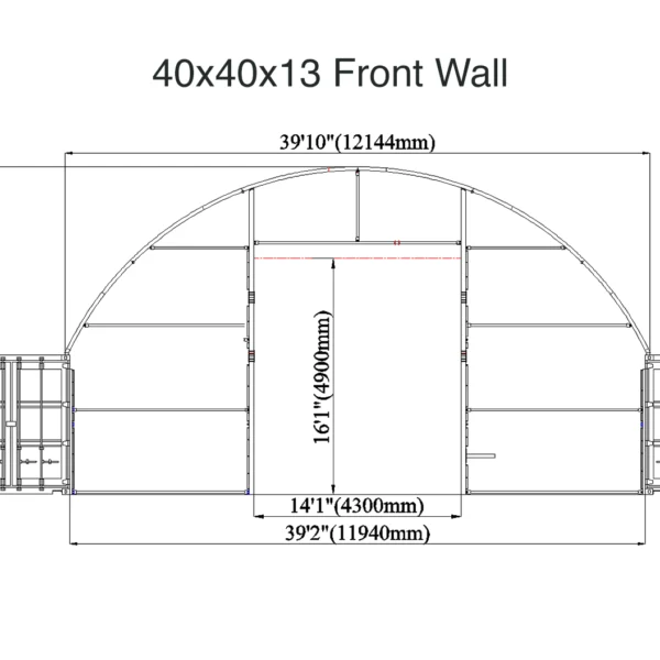 40x40x13 FRONT WALL